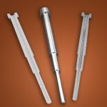 a jet cooled core pin with cross section showing